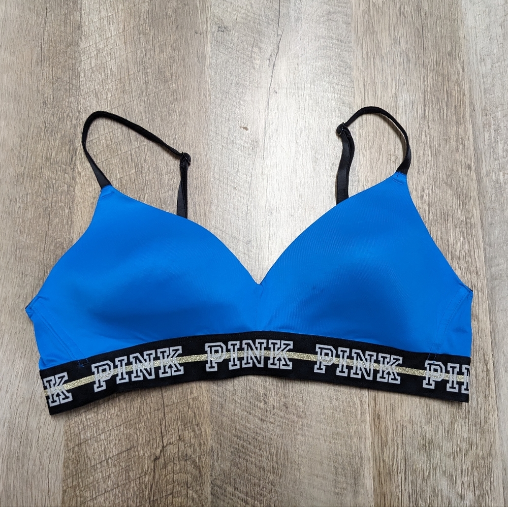 Pink Victoria's Secret Blue and Pink Bra Women's Size 36B